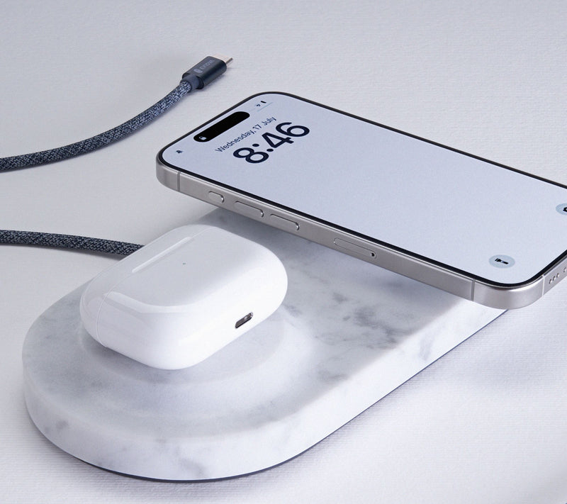 Einova Classic Stone Dual Wireless Charger with USB-C Cable — View 7