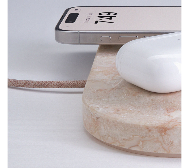 Einova Classic Stone Dual Wireless Charger with USB-C Cable — View 9