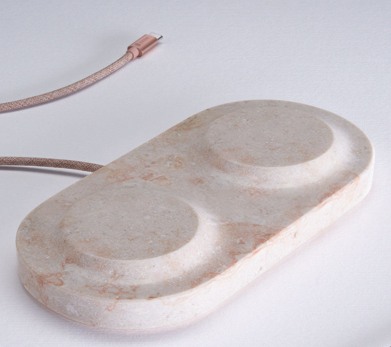 Einova Classic Stone Dual Wireless Charger with USB-C Cable — View 8