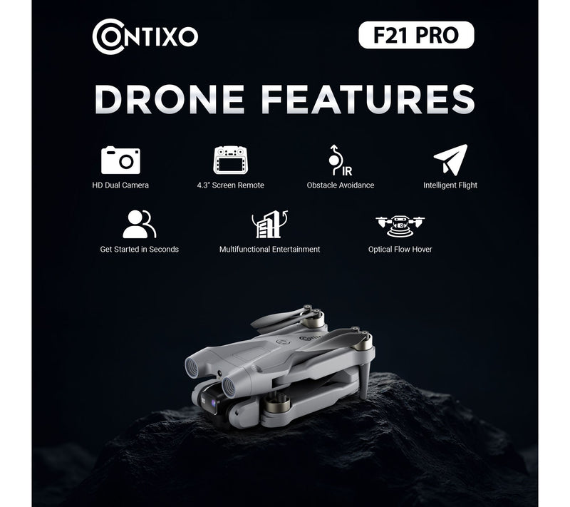Contixo F21 Pro Mini FPV Drone Camera 4.3" Screen Quadcopter — View 2