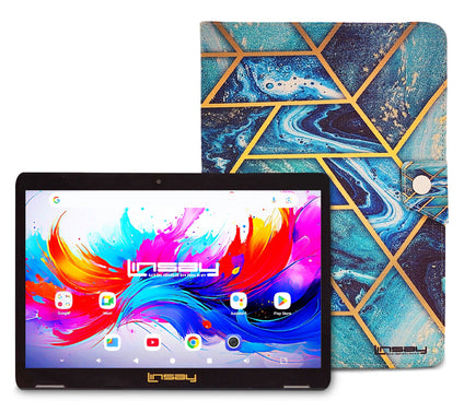LINSAY 10.1"Octa Core 4GB Ram 256GB Storage w/Pattern Case