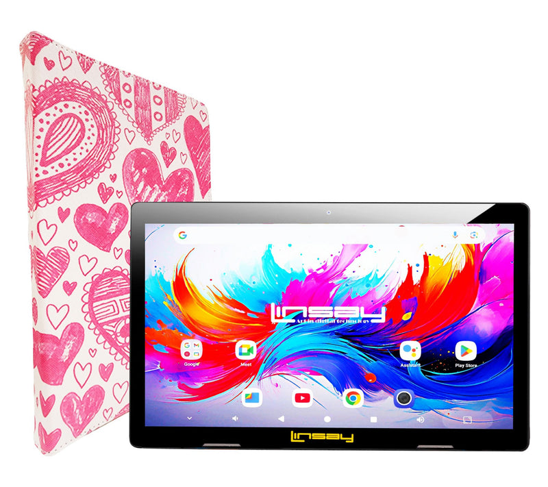 LINSAY 10.1"Octa Core 4GB Ram 256GB Storage w/Pattern Case — View 12