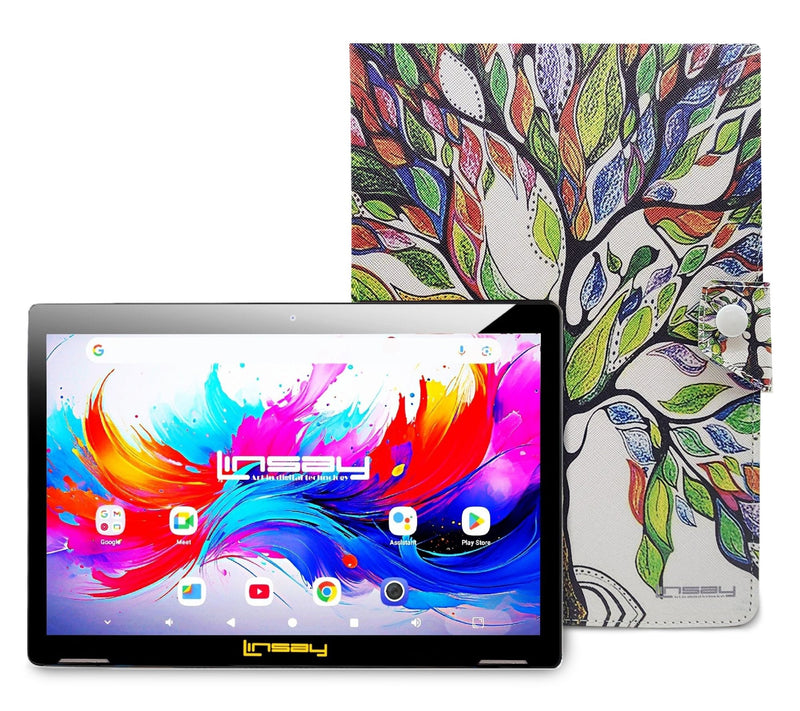 LINSAY 10.1"Octa Core 4GB Ram 256GB Storage w/Marble Case — View 21