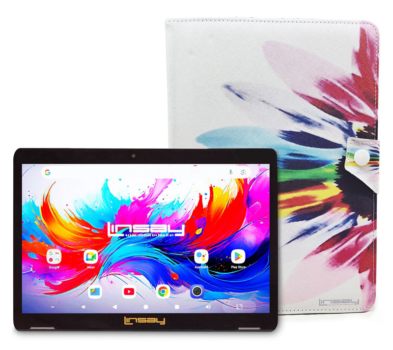 LINSAY 10.1"Octa Core 4GB Ram 256GB Storage w/Marble Case — View 24