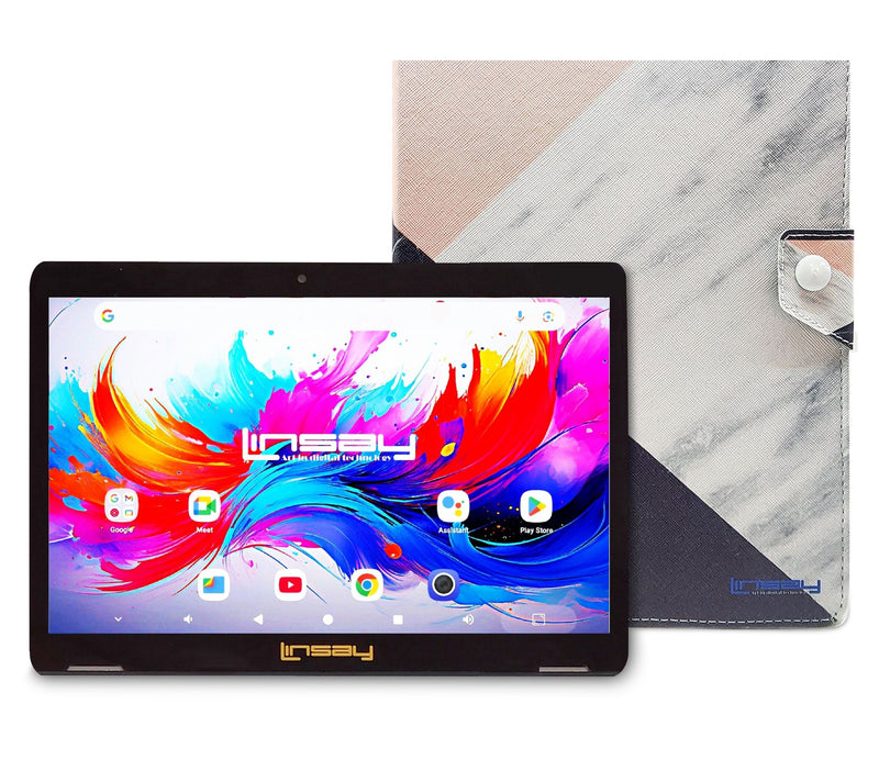 LINSAY 10.1"Octa Core 4GB Ram 256GB Storage w/Marble Case — View 17