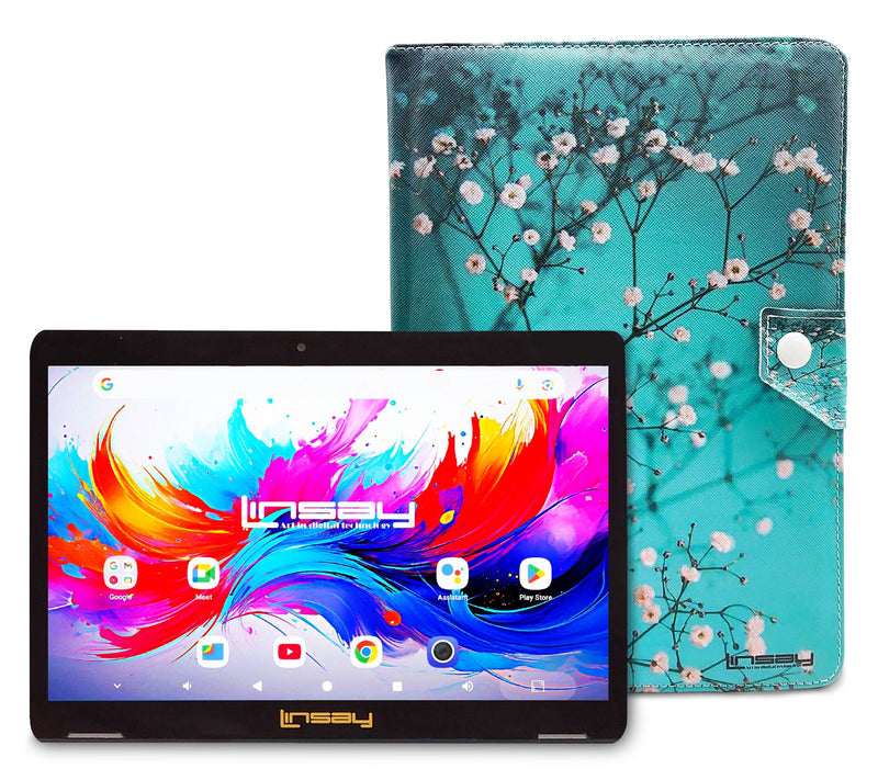 LINSAY 10.1"Octa Core 4GB Ram 256GB Storage w/Marble Case — View 20