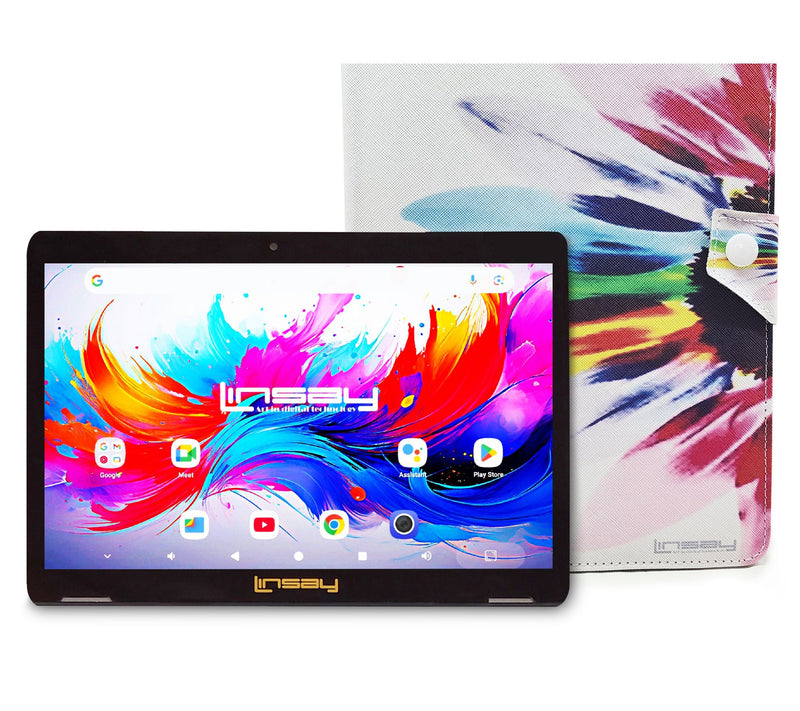 LINSAY 10.1"Octa Core 4GB Ram 256GB Storage w/Marble Case — View 15