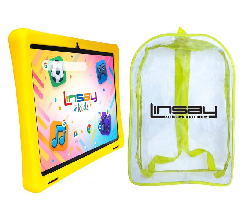 LINSAY 10.1"Octa Core 4GB Ram 256GB Storage w/Kids Case Bag — View 15