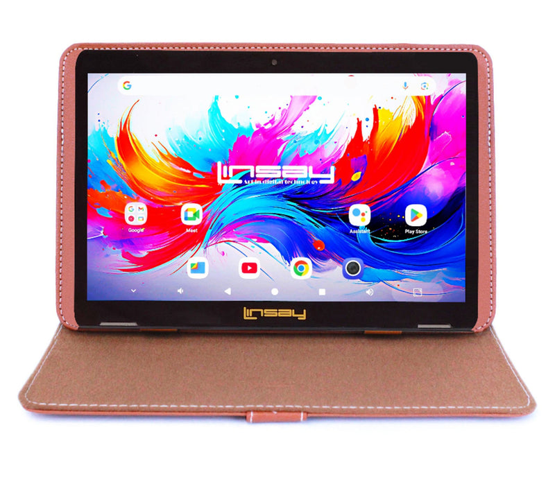 LINSAY 10.1" Octa Core 4GB Ram 256GB Storage w/Case — View 4
