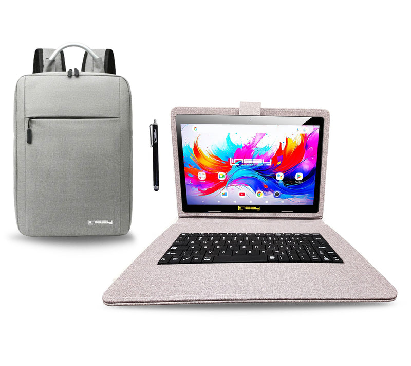 Linsay 10.1" Octo Core 256GB Tablet w/ Backpackand Pen — View 14