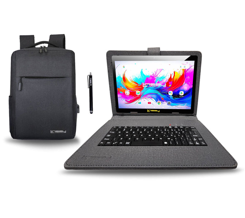 Linsay 10.1" Octo Core 256GB Tablet w/ Backpackand Pen — View 7