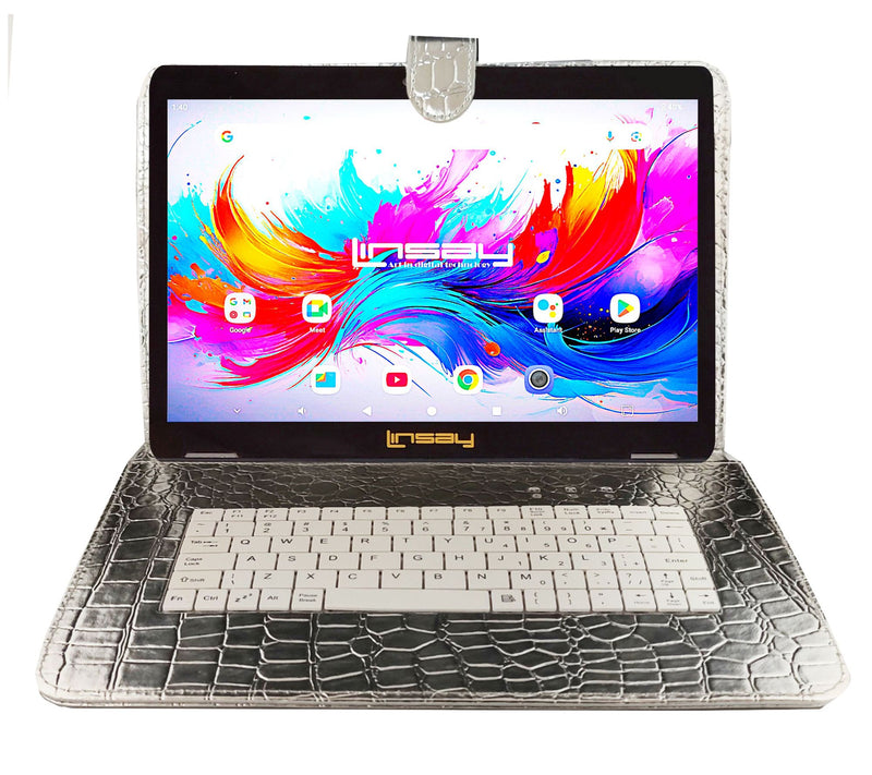 LINSAY 10.1"Octa Core 4GB Ram 256GB Storage w/Croc Key — View 16
