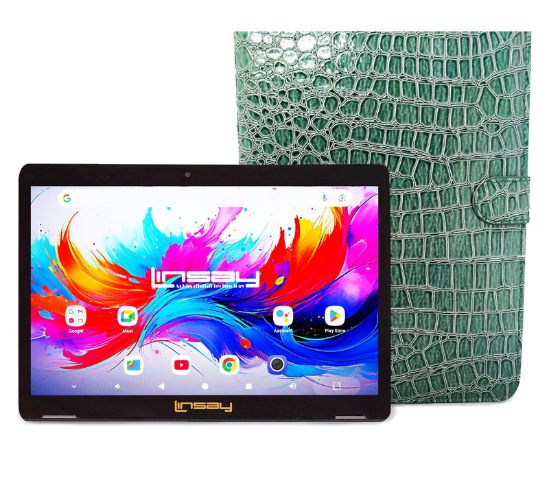 LINSAY 10.1"Octa Core 4GB Ram 256GB Storage w/Croc Key — View 4