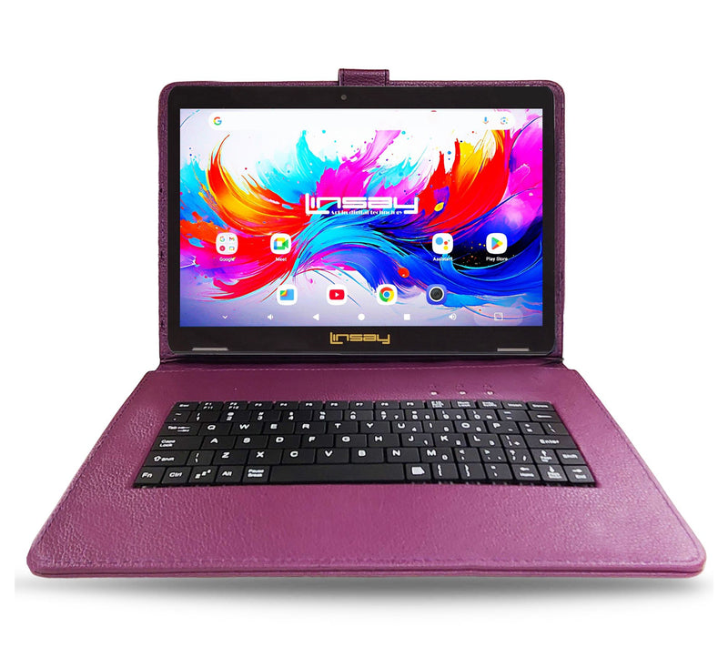LINSAY 10.1" Octa Core 4GB Ram 256GB Storage w/Style Keyboard — View 4