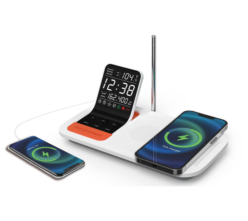 SmartSet Weather Band Dual Alarm Clock Radio 15W Charging — View 10