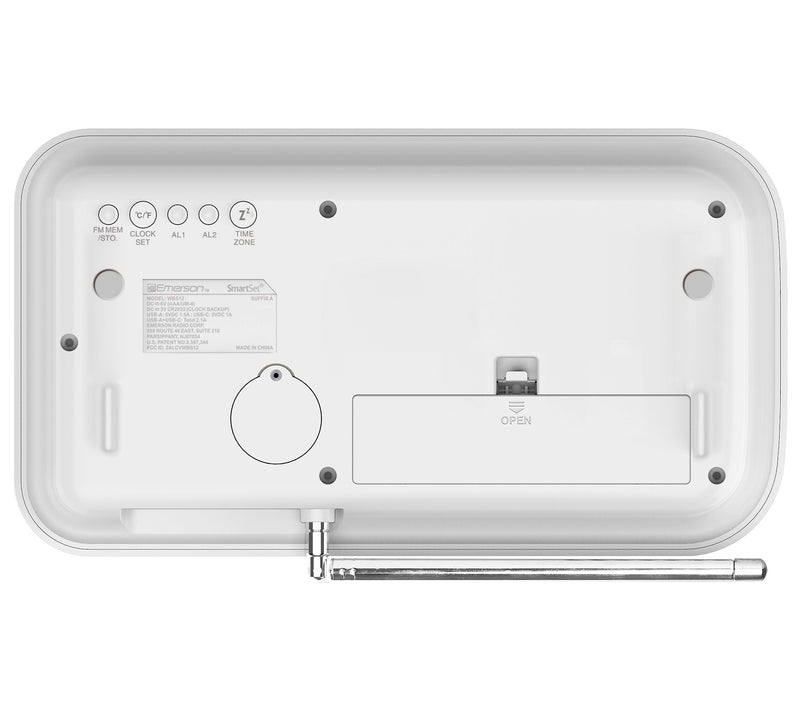SmartSet Weather Band Dual Alarm Clock Radio 15W Charging — View 8