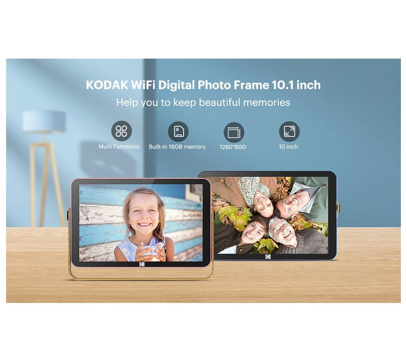 Kodak 10 inch metal WiFi Digital Photo Frame Long Battery — View 3
