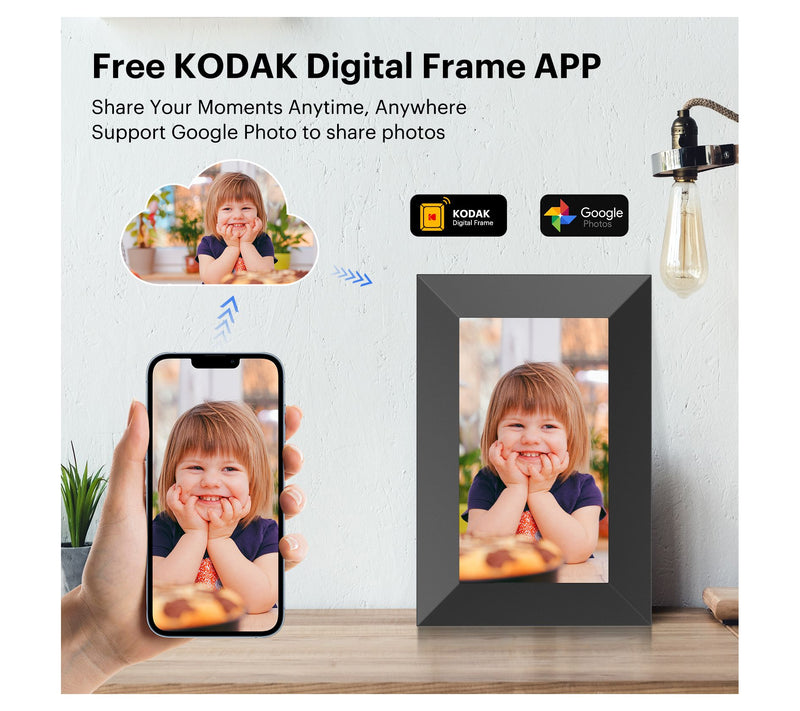 KODAK 7-Inch Touchscreen Digital Photo Frame /RCF-702 Black — View 4