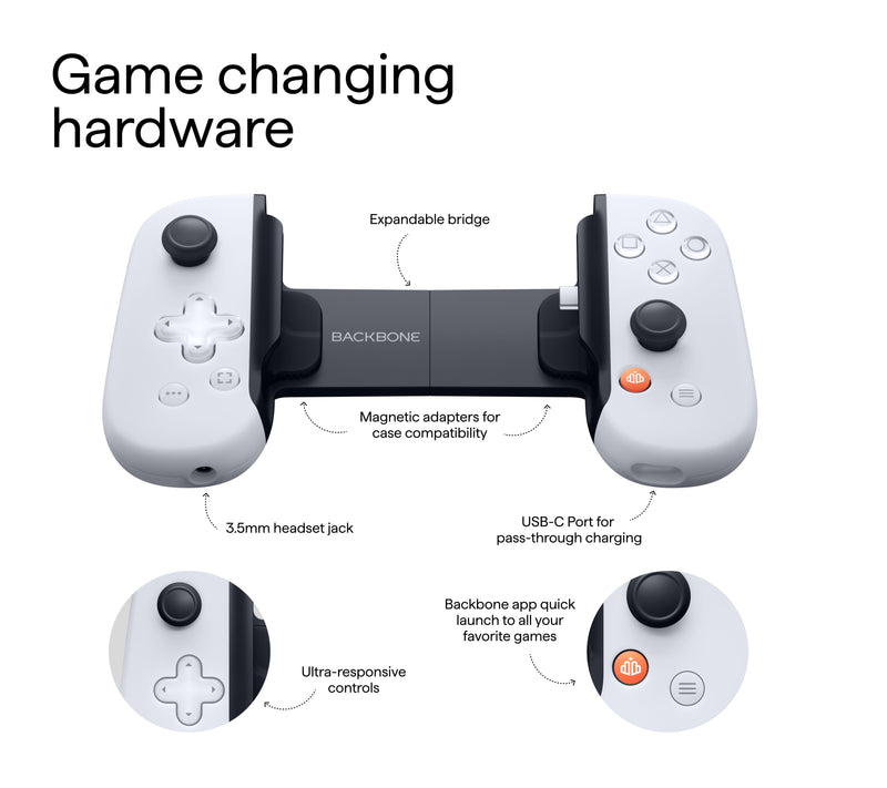 Backbone One Mobile Gaming Controller with Case for iPhone & Android USB-C — View 5