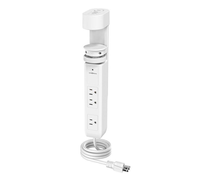 Link2Home Desktop Mount Power Charging Strip w/ USB Ports — View 5
