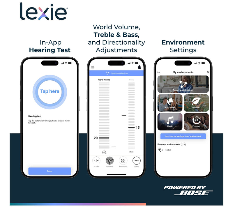 Lexie B2 Plus Powered by Bose OTC Hearing Aids with Carry Case — View 5