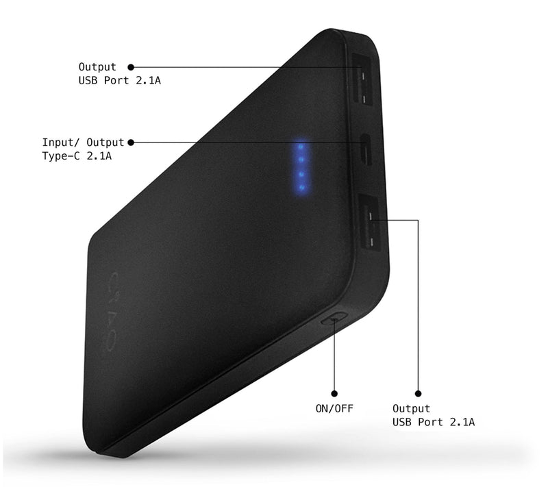 CIAO Tech Super Slim High Performance Dual USB 10,000 mAh Soli — View 2