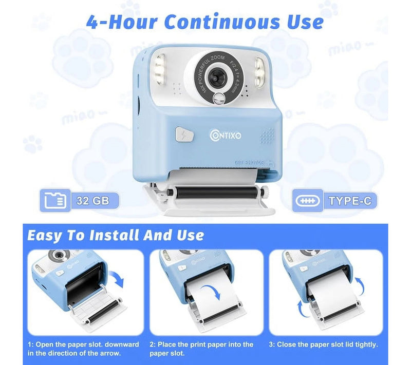 Contixo KC2 Instant Print Kids Camera 1080P — View 2