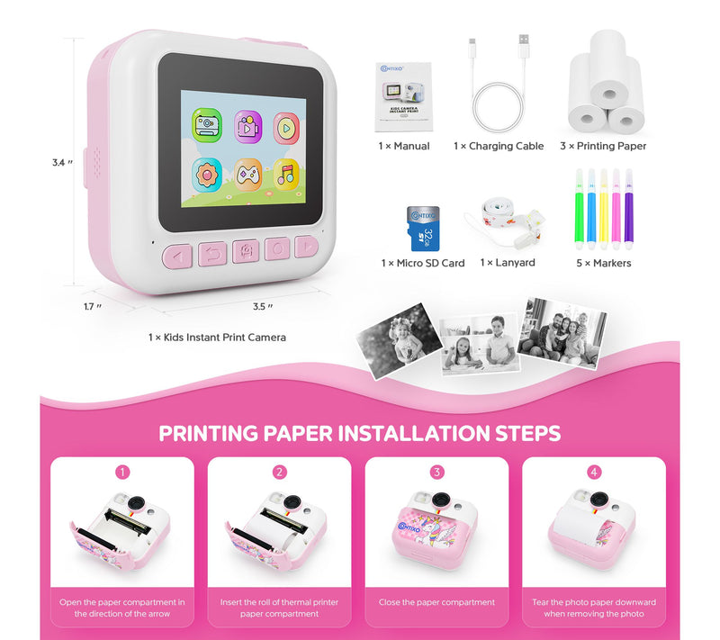 Contixo Kids Digital Instant Print Camera — View 4