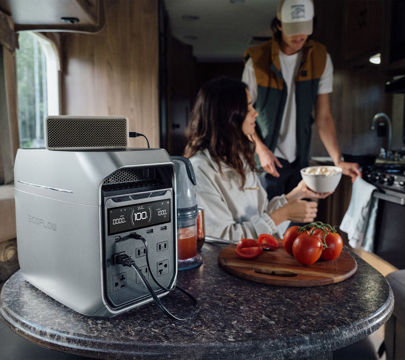 Ecoflow Delta 3 Plus 1000Wh Power Station w Trolley & 160W Solar Panel — View 8