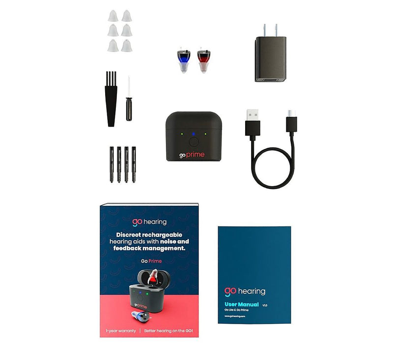 GoHearing GoPrime In Ear Hearing Aids with Zip Case — View 22