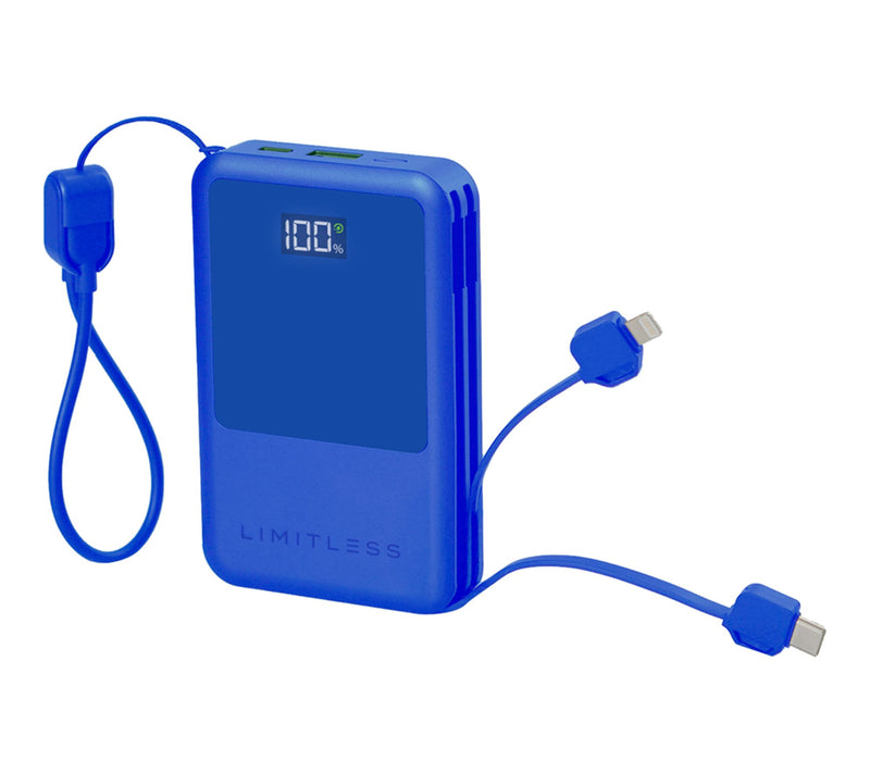 Limitless 10,000mAh Power Bank w/ Built in Cables & 15W Magnetic Charge — Main view