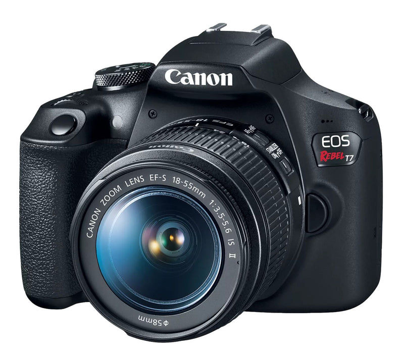 Canon EOS Rebel T7 DSLR Camera w/18-55mm Lens, Carry Bag &64GB Memory Card — Main view