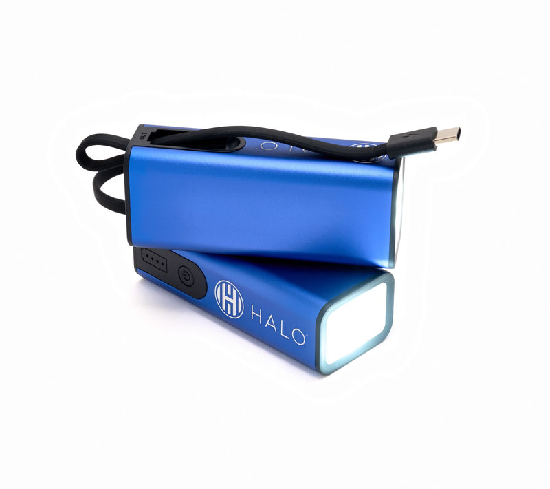 HALO Set of 2 4.4k mAh Power Banks w/ Flashlight & Built in Cable — View 14