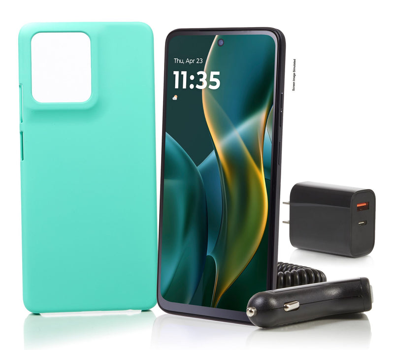Tracfone Moto G 2025 64GB w/1500 Talk/Text/Data & Accessories — Main view
