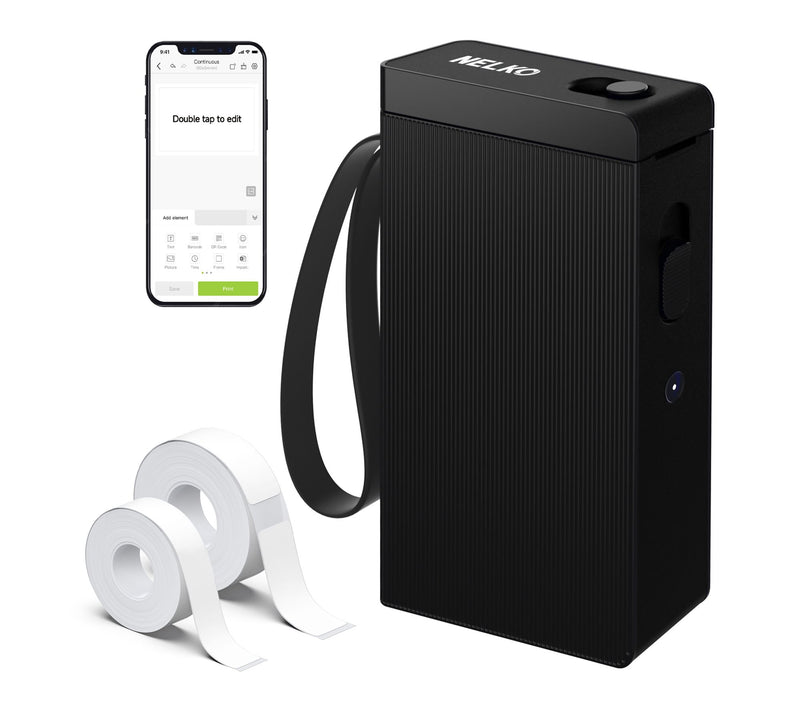 Nelko P22 Bluetooth Label Printer with 100pc Roll and 180pc Ro — View 9
