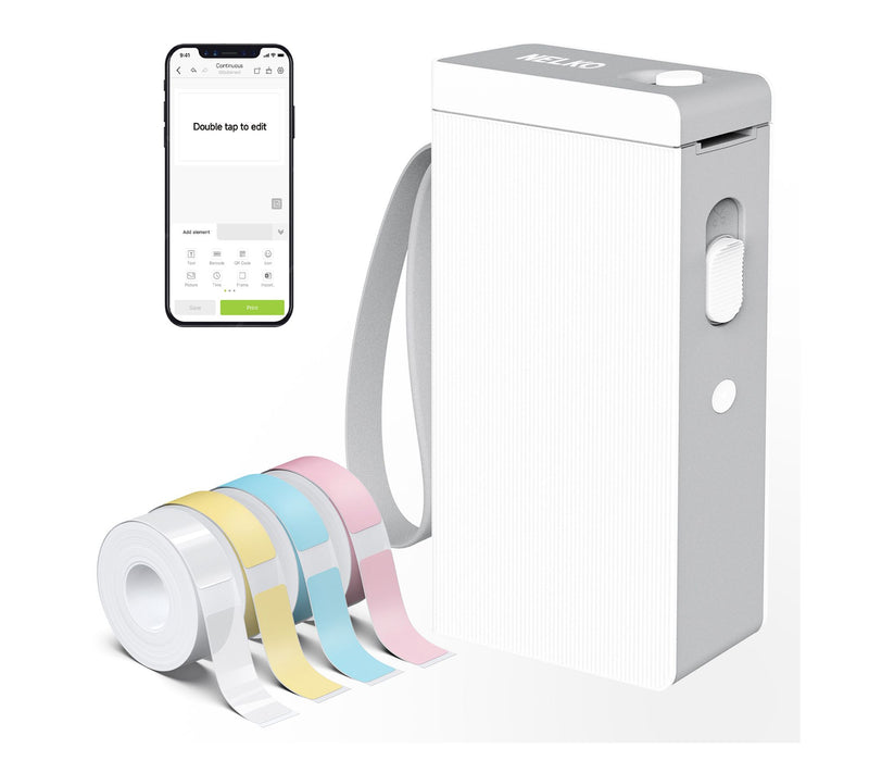 Nelko P22 Bluetooth Label Printer with 100pc Roll and 3 180pc — Main view