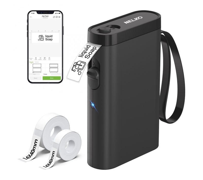 Nelko P21 Bluetooth Label Printer with 100pc Roll and 180pc Ro — Main view