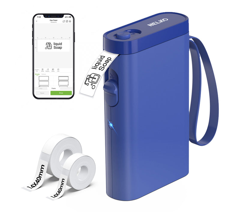 Nelko P21 Bluetooth Label Printer with 100pc Roll and 180pc Ro — View 16
