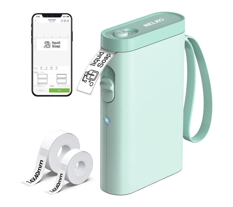 Nelko P21 Bluetooth Label Printer with 100pc Roll and 180pc Ro — View 18