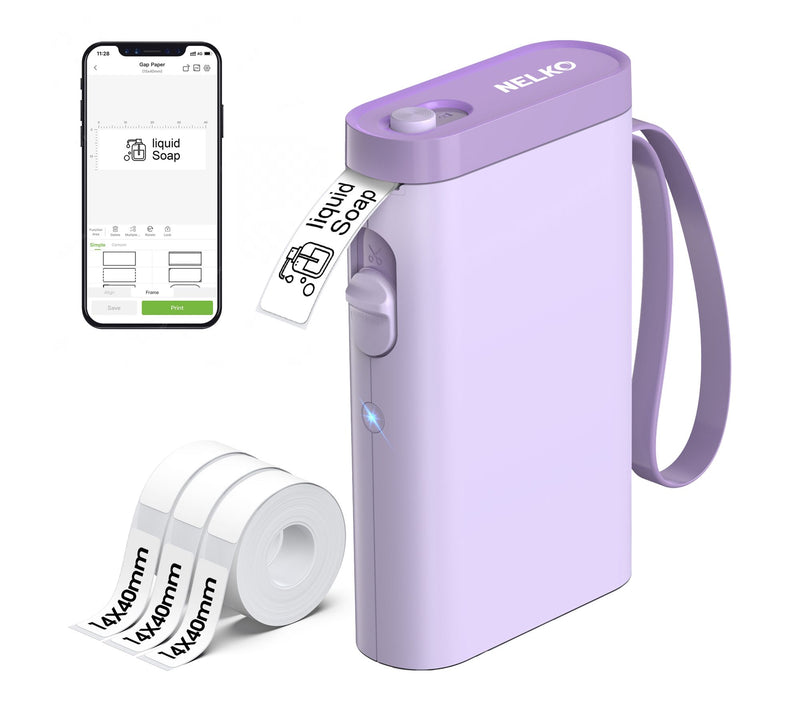 Nelko P21 Bluetooth Label Printer with 100pc Roll and 180pc Ro — View 20