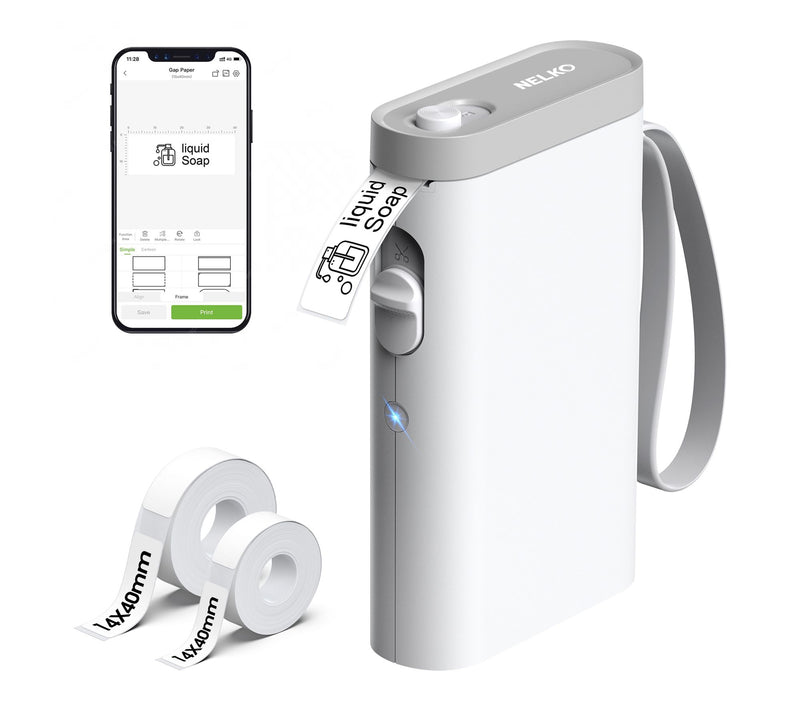 Nelko P21 Bluetooth Label Printer with 100pc Roll and 180pc Ro — View 21