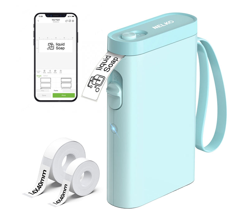 Nelko P21 Bluetooth Label Printer with 100pc Roll and 180pc Ro — View 22