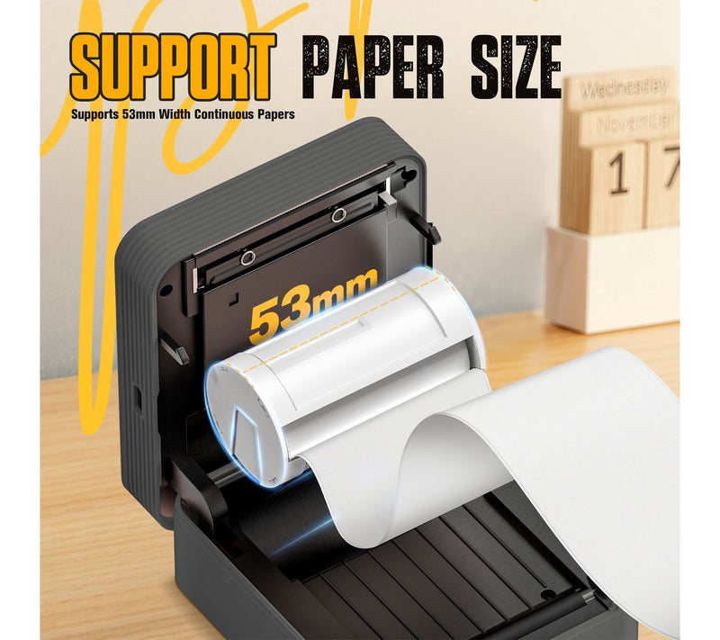Nelko PM230 Portable Bluetooth Sticker Printerwith 2 Rolls — View 7
