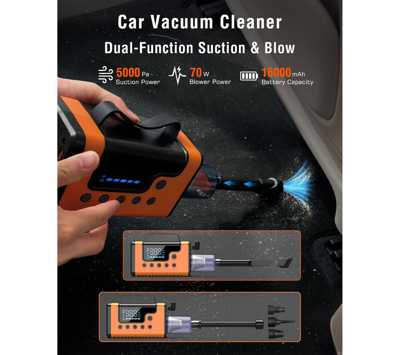 Sungale Car Jump Starter with Air Compressor and Vacuum Cleane — View 4
