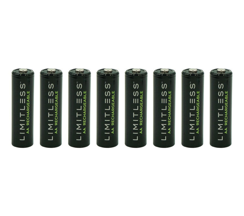 Limitless Rechargeable Batteries with Charging Dock & 8AA Batteries — View 3