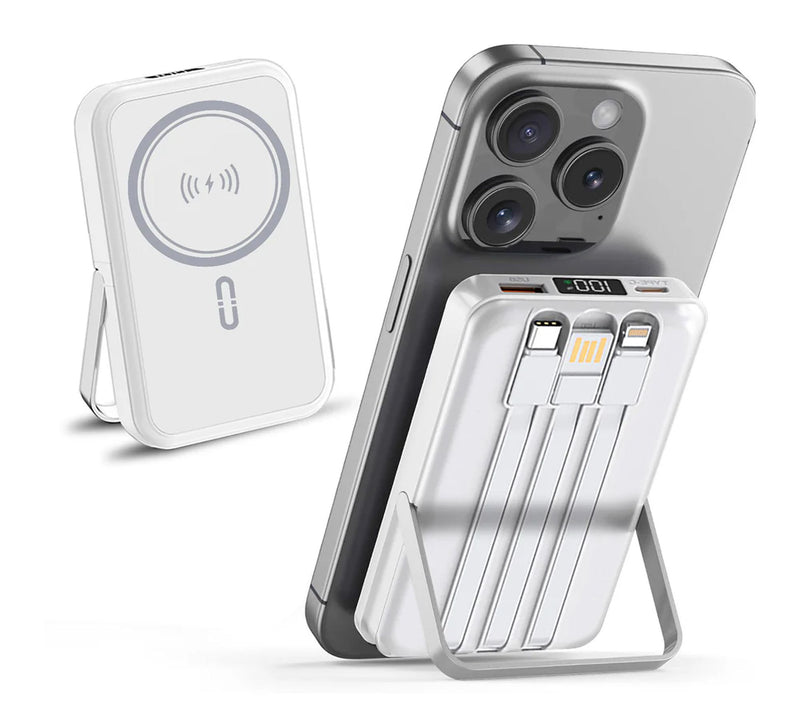Alpha Digital 10000mAh Magnetic Powerbank withBuilt-in Cables — View 12