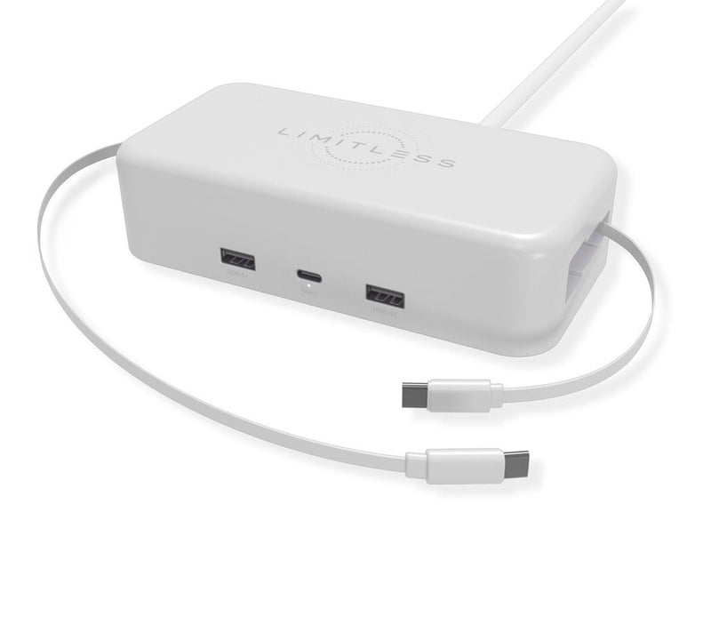 Limitless 65W PowerHub w/ Retractable Cables & Wireless Charge — View 11