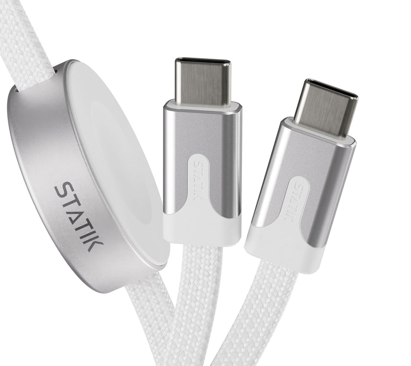 Statik MagStack Duo Apple Watch Charger & USB-C 1.5m Cable — View 5