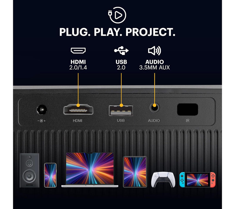 Kodak FLIK X20 Full HD Smart Projector Kit withScreen & More! — View 3