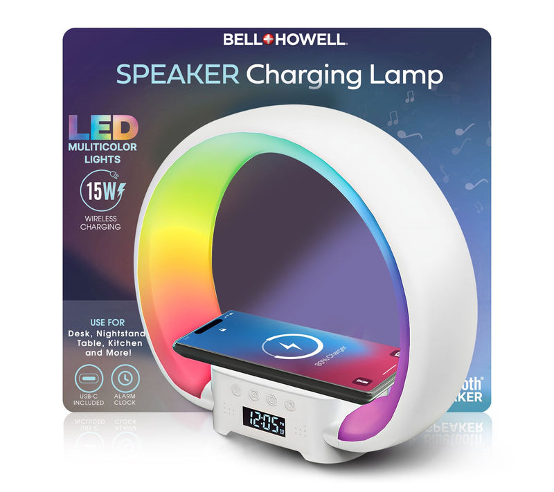 Bell + Howell LED Speaker Charging Lamp with Alarm Clock — Main view